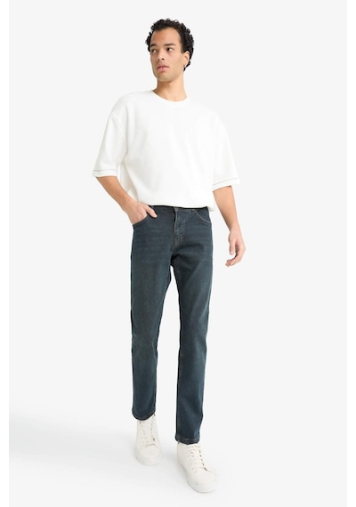 Defacto Pedro Slim Fit Dar Kalıp Normal Bel Dar Paça Jean Pantolon G1266ax25aunm83 İndigo