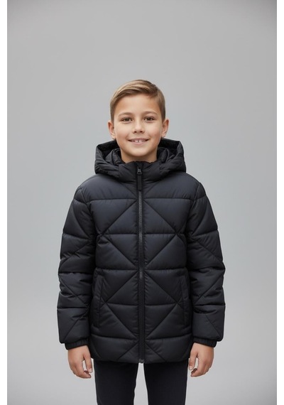 Benitto Kids Erkek Çocuk Şişme Mont 51378 Siyah
