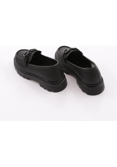 Dgn 2621153 Kadın Tokalı Loafer Ayakkabı Siyah