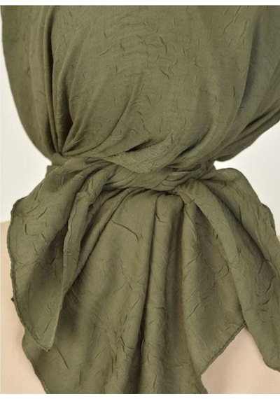 Bambu Kraş Eşarp Tesettür Giyim, Hafif, Rahat, Şık, Yüksek Kalite, Hijab, Scarf, Shawl Haki