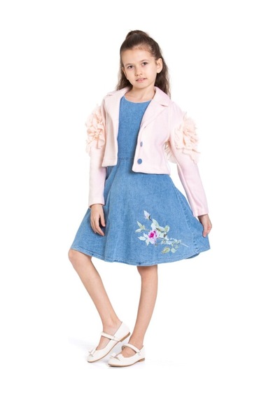 Xo Kids Kiz Çocuk Etek Takmı 6-9 Yaş 51050 Pudra