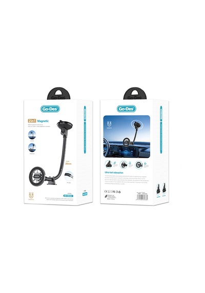Go Des Gd-hd368 Magnetik Esnek Vantuzlu Tasarım Araç Telefon Tutucu Siyah