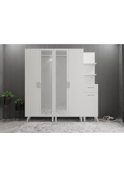 Melodi Portmanto Vestiyer- Beyaz 225 cm