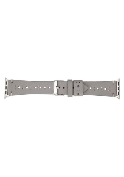 Bouletta Watch Uyumlu Deri Kordon 38-40-41Mm Rst9-Ba8 Gri
