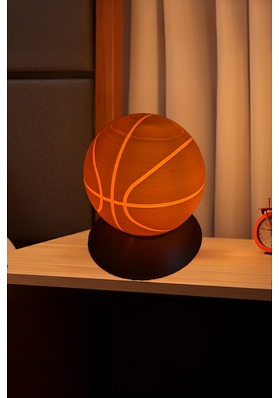 Basketbol Topu Tasarımlı Led Gece Lambası Çok Renkli