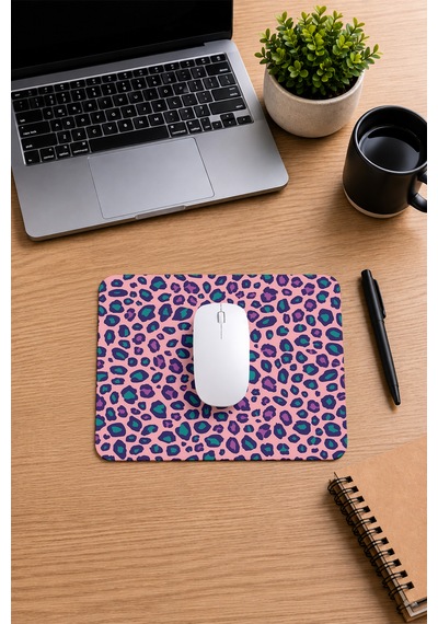 Leopar Desenli Ergonomik Mouse Pad Kaymaz Taban Ev Ve Ofis Kullanımı Fare Altlığı 230x190x2mm