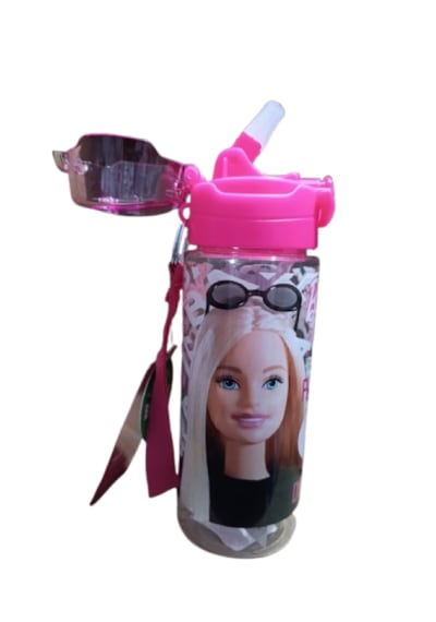 Wiggle 3410 Barbie Tritan Matara 500 Ml, Kapak Kilitli,pipetli Lisanslı Üründür. Koyu Pembe