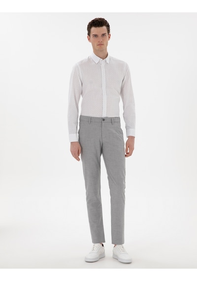 Pierre Cardin Erkek Gri Gömlek Desenli 50301557-vr024 Gri