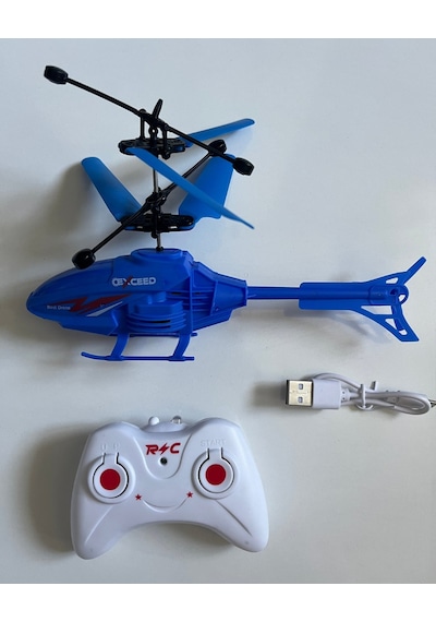 Uzaktan Kumandalı Helikopter 18 Cm Mavi Renkli