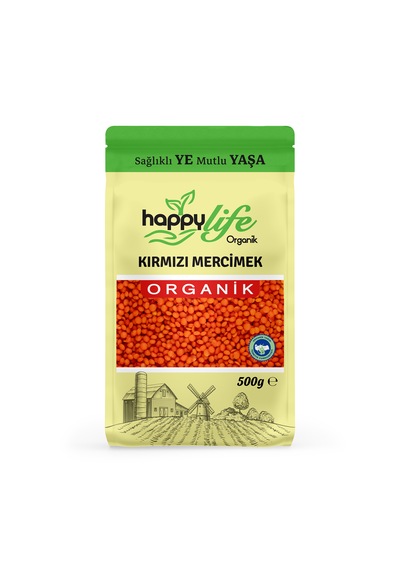 Mhs Happylife Organik Kırmızı Mercimek 500 Gr 500 G