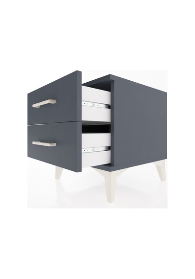 Hyperion Komodin 2 Çekmeceli 44x44x48 Antrasit-antrasit Antrasit