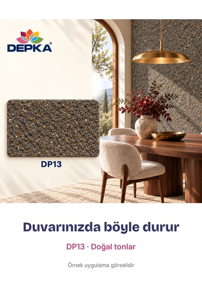 Depka Pamuk Sıva Dp13 2 Kg 7-8 M² İpek Sıva Alternatifi Isı Ve Ses Yalıtımlı Dekoratif Sıva