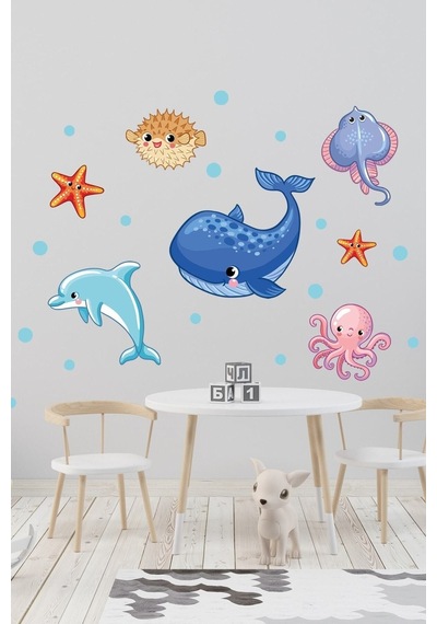 Deniz Canlıları Duvar Sticker Seti Diğer