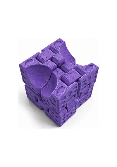 Ay Temalı Sonsuzluk Küpü Mor 40x40mm