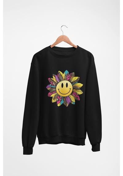 Magors Stıl-x Baskılı Kız Çocuk Sweatshırt Siyah