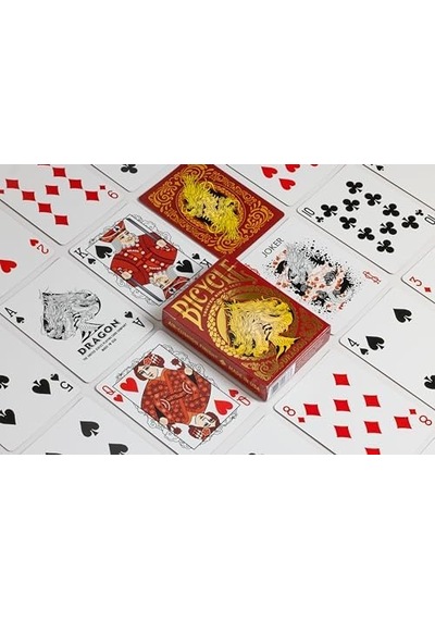 Red Dragon Altın Folyo Premium Oyun Kartları, 1 Güverte