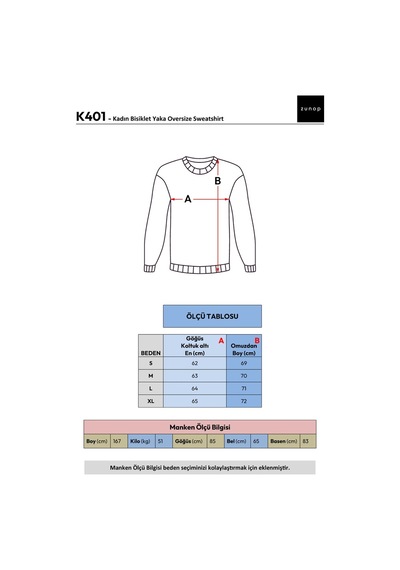 Kadın Lacivert Bisiklet Yaka Oversize Sweatshirt Lacivert