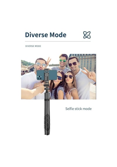 Torima L16 Çok Amaçlı Tripod Selfie Kumandalı 153 Cm Anroid Apple Uyumlu iOS Go Pro