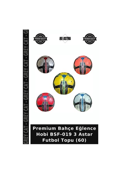 Premium Bahçe Eğlence Hobi Bsf-019 3 Astar Futbol Topu 60 Çok Renkli