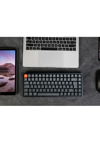 Keychron K2-C2H-UK HotSwap RGB Gateron Blue Switch Alüminium (Version 2) UK ISO Mekanik Klavye