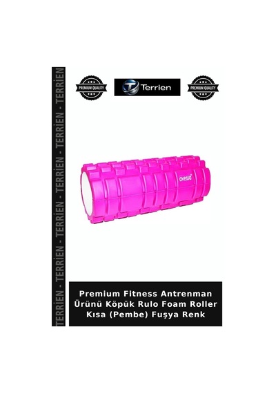 Premium Fitness Antrenman Ürünü Köpük Rulo Foam Roller Kısa Pembe Fuşya Renk