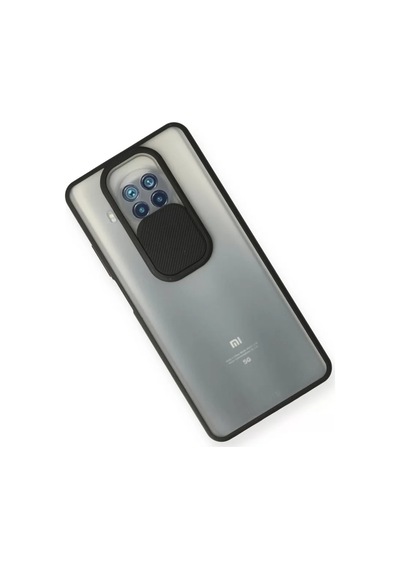 Newface Xiaomi Mi 10t Lite Kılıf Palm Buzlu Kamera Sürgülü Silikon - Siyah