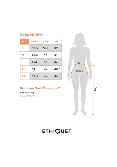 Ethıquet Madıson Kadın Slim Fit Dar Kesim Vücuda Oturan Yırtmaç Detaylı Beli Lastikli Örme Yeşil Ete