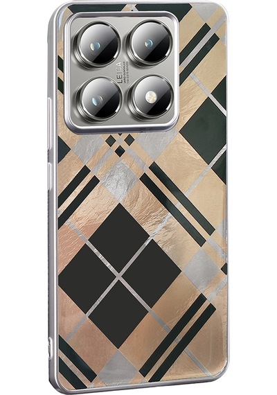 Xiaomi 14t Kılıf Desenli Zore Mep Kapak Gold Leopar