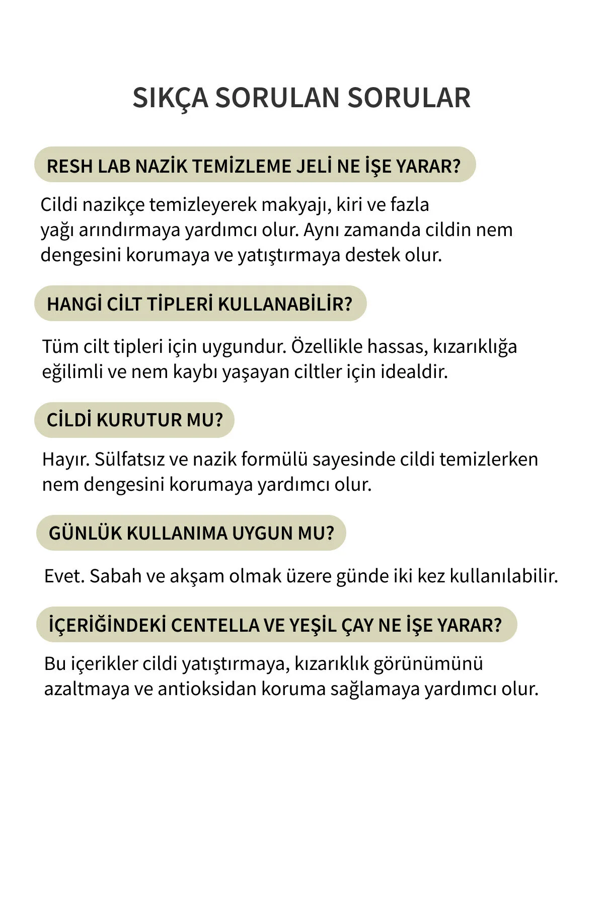 Resh Lab Green Gentle Gel Cleanser - Hassas Ciltler İçin Nazik Yüz Temizleme Jeli