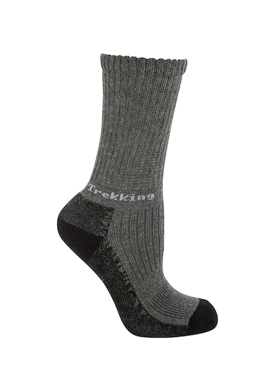 Thermoform Trekking Extra Dolgulu, Darbe Emici Kışlık Unisex Çocuk Çorap Antrasit Renkli