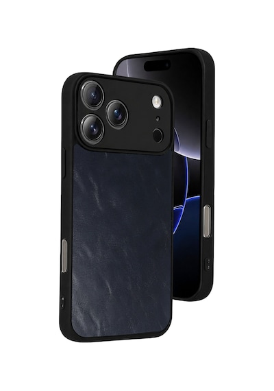 Apple iPhone  Uyumlu  17 Pro Aras Deri Kapak - Lacivert