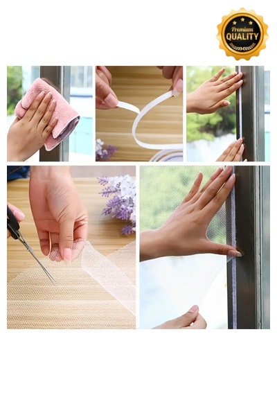 100x150cm Çift Kanat Pencere Sinekliği %100 Polyester Tül & Çift Taraflı Bant Hediyeli Beyaz 100x150cm Çift Kanat Pencere Sinekliği %100 Polyester Tül & Çift Taraflı Bant Hediyeli Beyaz