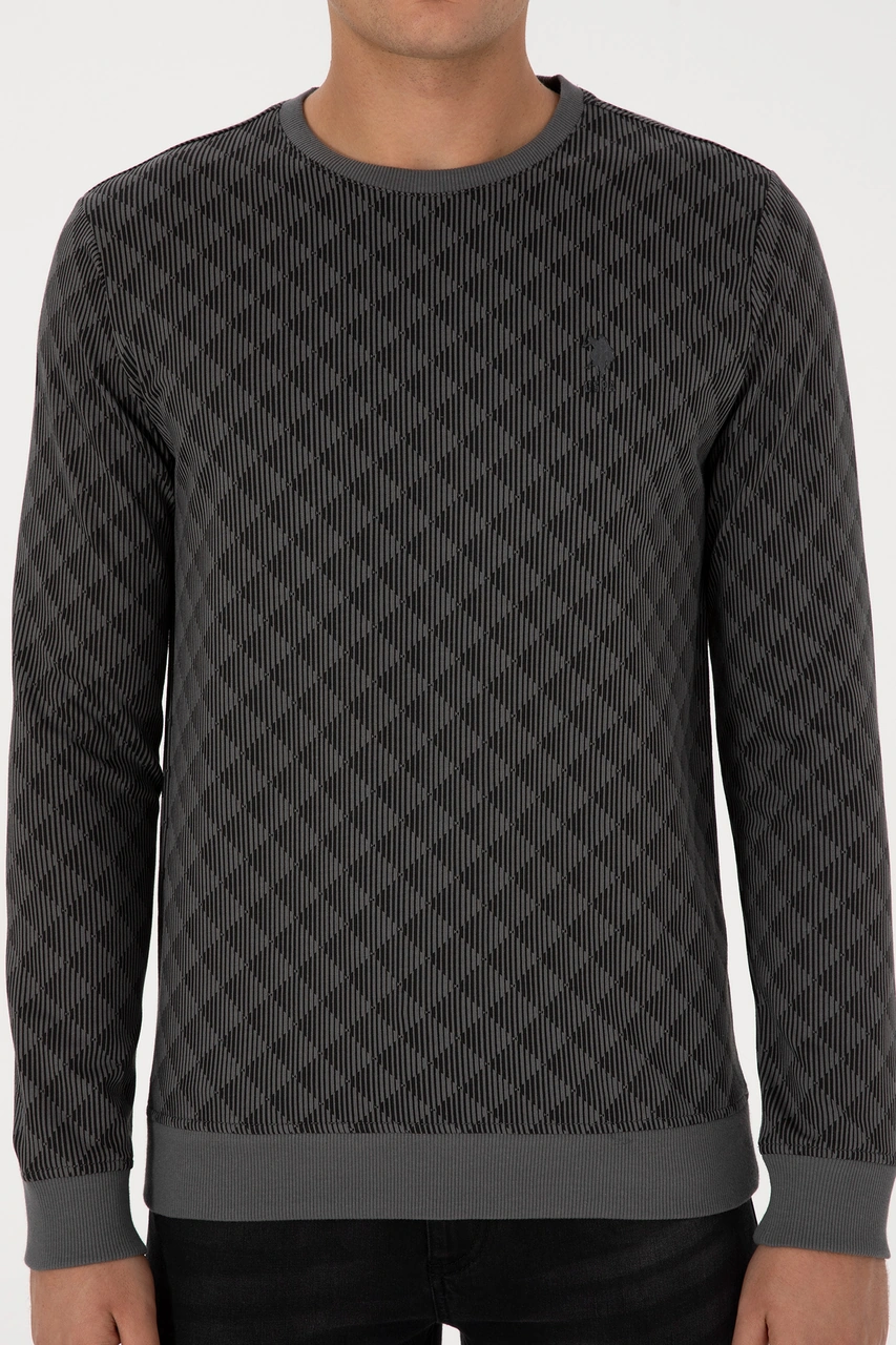 U.S. Polo Assn. Erkek Regular Fit Bisiklet Yaka Antrasit Sweatshirt 50309993-VR006
