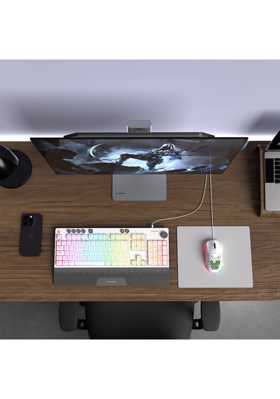 Gaming Oyuncu Klavye Mouse Set Eclıpse Beyaz Usb Rgb Aydınlatmalı Q Klavye Diğer