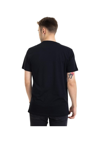 Erkek Yuvarlak Yaka %100 Pamuklu Yüksek Kalite Regular Kalıp Düz Basic T-shirt 212 - Siyah Bordo