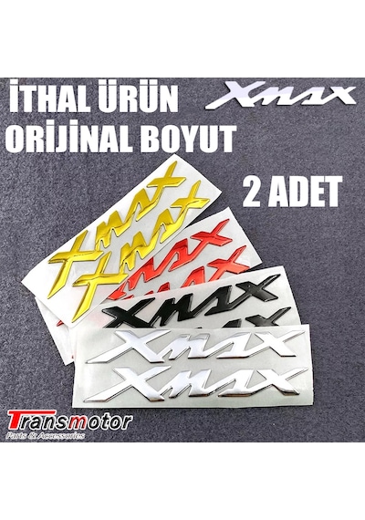 Xmax Metalik Damla Logo Amblem Seti Ithal Lli Gümüş
