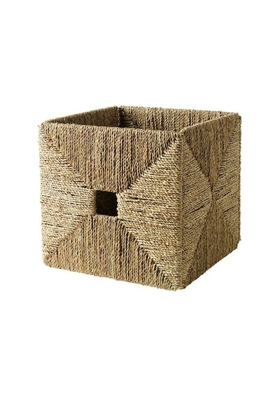 Ikea Knıpsa El Örgüsü Hasır Saklama Sepeti 32 X 33 X 32 Cm Kahverengi