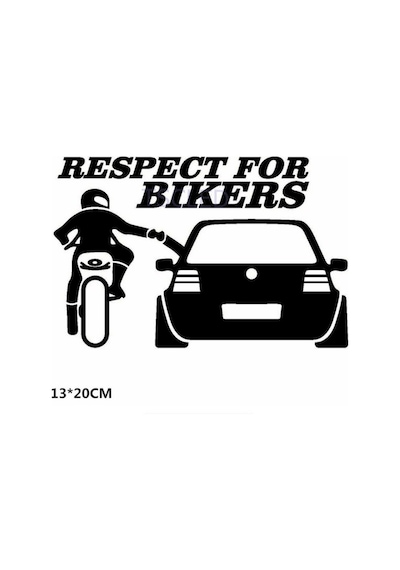 Saygı Motorsikletler Için Kişilik Araba Sticker
