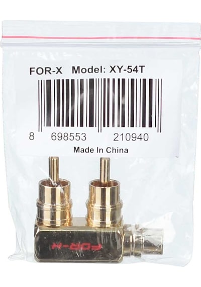 For-X 2 Rca Erkek 1 Rca Dişi Oto Amfi Sinyal Birleştirici Xy-54T