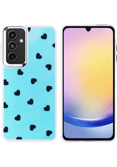 Samsung Uyumlu Galaxy A25 Kılıf Airbag Tasarımlı Zore Hadra Kapak Kalp
