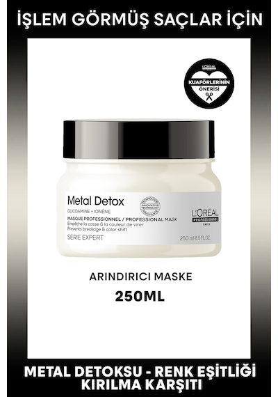 Loreal Professionnel Metal İşlem Görmüş ve Yıpranmış Saçlar İçin Metal Karşıtı Koruyucu Maske 250 ML