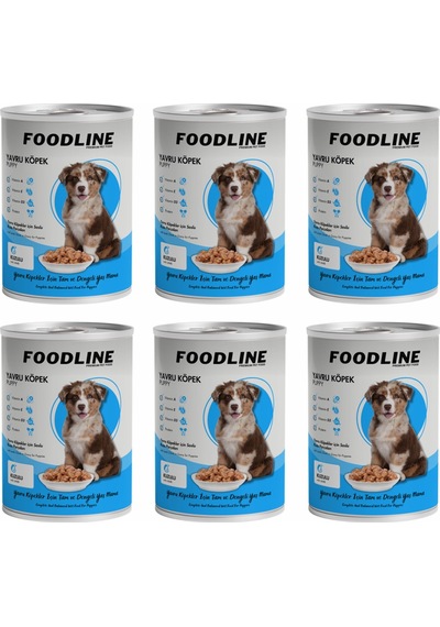 Foodline Kuzu Etli Yavru Köpek Konservesi 6 x 400 G