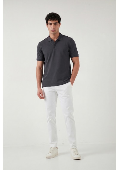 Buratti Pamuklu Regular Fit Düğmeli Erkek Polo Yaka T Shirt 5902127 Antrasit
