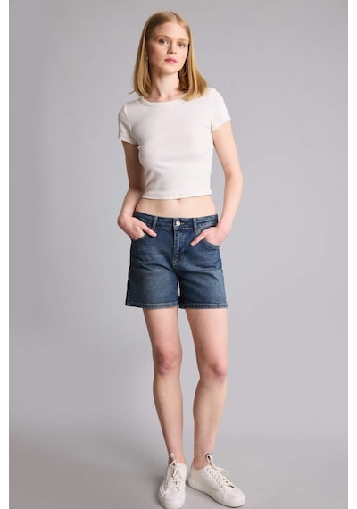 Defacto Slim Fit Normal Bel Şort H6236ax26smnm28 Mavi-nm28