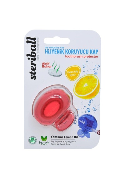 Diş Fırçası Koruma Kabı - Limon Kokulu Çocuk Manuel Diş Fırçaları İçin Karma Renk Çok Renkli