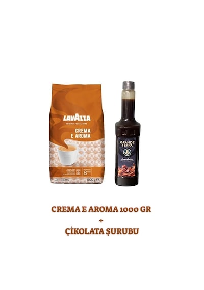 Lavazza Crema E Aroma 1000 Gr + Grande Terra Çikolata Şurubu 750 Ml Çekirdek