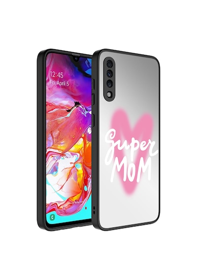 Galaxy Uyumlu A70 Kılıf Aynalı Desenli Kamera Korumalı Parlak Tchs Mirror Kapak - Fragile Fragile