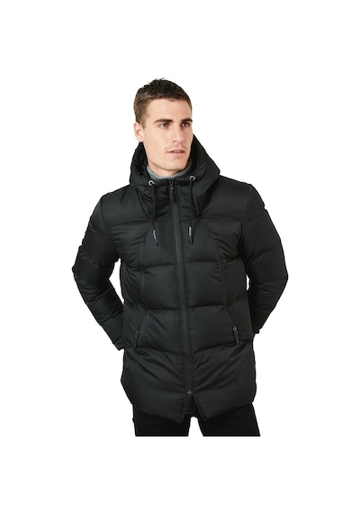 Buratti Kapüşonlu Suya Ve Rüzgara Dayanıklı Soğuk Geçirmez Slim Fit Erkek Mont 5717101 Siyah