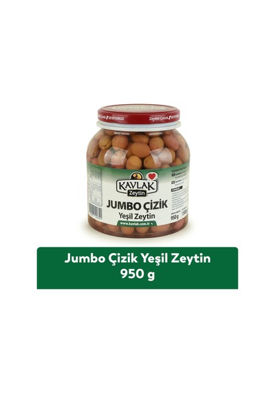 950 Gr Pet Jumbo Çizik Yeşil Zeytin