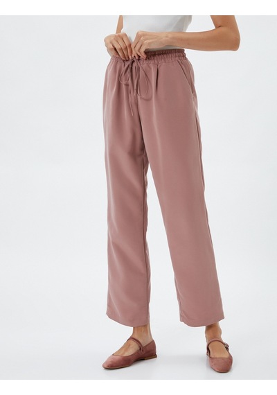 Koton Beli Bağcıklı Pantolon Düz Paça Cepli Rahat Kesim Modal Karışımlı Rose 4wak40139pw 4WAK40139PWRSM Pembe Koton Beli Bağcıklı Pantolon Düz Paça Cepli Rahat Kesim Modal Karışımlı Rose 4wak40139pw 4WAK40139PWRSM Pembe